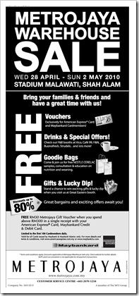 metrojayawarehousesale_thumb - Malaysia Sales Promotions & Freebies Warehouse Sale & Clearance in Malaysia 