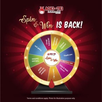 Aoki-Tei-Spin-and-Win-Contest-350x349 - Beverages Events & Fairs Food , Restaurant & Pub Selangor 