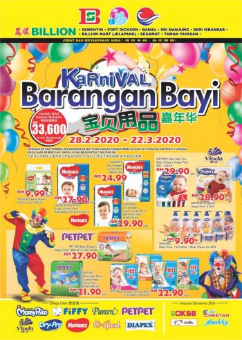 BILLION-Baby-Carnival-Promotion-350x492 - Baby & Kids & Parenting Babycare Johor Negeri Sembilan Perak Promotions & Freebies Selangor Supermarket & Hypermarket 