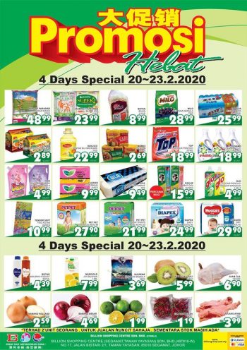 BILLION-Special-Promotion-at-Taman-Yayasan-350x496 - Johor Promotions & Freebies Supermarket & Hypermarket 