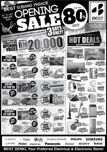 Best-Denki-Opening-Sale-at-Subang-Parade-350x496 - Electronics & Computers Home Appliances Kitchen Appliances Malaysia Sales Selangor 