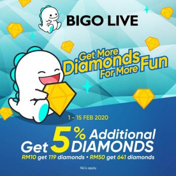 Bigo-Live-Additional-Diamonds-Promotion-with-Touch-n-Go-350x350 - Johor Kedah Kelantan Kuala Lumpur Melaka Negeri Sembilan Online Store Others Pahang Penang Perak Perlis Promotions & Freebies Putrajaya Sabah Sarawak Selangor Terengganu 