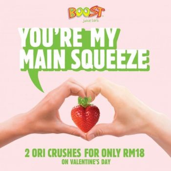 Boost-Juice-Bar-Valentine-Promo-at-Kluang-Mall-350x350 - Beverages Food , Restaurant & Pub Johor Promotions & Freebies 