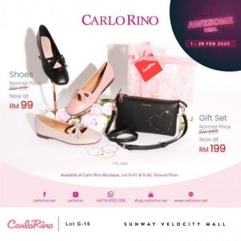 Carlo-Rino-Awesome-Deal-Promo-at-Sunway-Velocity-Mall-350x350 1-28 Feb 2020: Carlo Rino Awesome Deal Promo at Sunway Velocity Mall