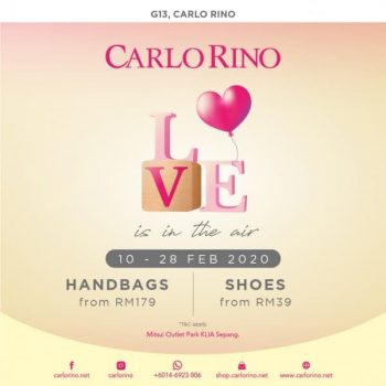 Carlo-Rino-Valentine’s-Promotion-at-Mitsui-Outlet-Park-350x350 - Bags Fashion Accessories Fashion Lifestyle & Department Store Footwear Promotions & Freebies Selangor 