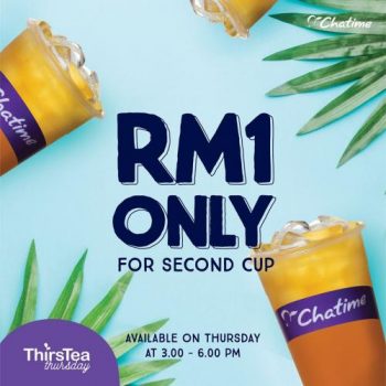 Chatime-Thirstea-Thursday-Promotion-350x350 - Beverages Food , Restaurant & Pub Johor Kedah Kelantan Kuala Lumpur Melaka Negeri Sembilan Pahang Penang Perak Perlis Promotions & Freebies Putrajaya Sabah Sarawak Selangor Terengganu 