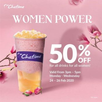 Chatime-Women-Power-Promotion-350x350 - Beverages Food , Restaurant & Pub Johor Kuala Lumpur Penang Perak Promotions & Freebies Sarawak Selangor 