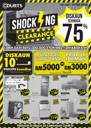 Courts-Shocking-Clearance-Sale-350x495 - Electronics & Computers Home Appliances Johor Kedah Kelantan Kuala Lumpur Melaka Negeri Sembilan Pahang Penang Perak Perlis Putrajaya Sabah Sarawak Selangor Terengganu Warehouse Sale & Clearance in Malaysia 