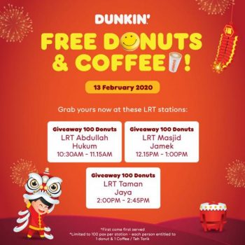 Dunkin-Donuts-Free-Donuts-Coffee-Promotion-350x350 - Beverages Food , Restaurant & Pub Kuala Lumpur Promotions & Freebies Selangor 