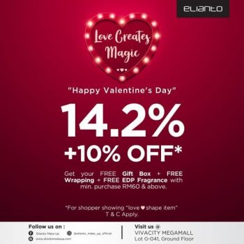 Elianto-Valentines-Promotion-at-Vivacity-Megamall-350x350 - Beauty & Health Cosmetics Promotions & Freebies Sarawak 