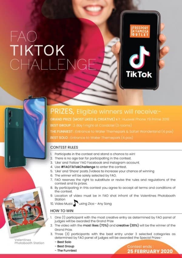 11-25 Feb 2020: Freeport A'Famosa Outlet TIK TOK Challenge ...
 |Tiktok Outlet Challenge