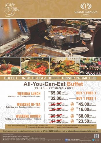 Grand-Paragon-Hotel-Buffet-Promotion-350x495 - Beverages Buffet Food , Restaurant & Pub Hotels Johor Promotions & Freebies Sports,Leisure & Travel 