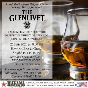 Havana-The-Glenlivet-Tasting-350x350 - Beverages Events & Fairs Food , Restaurant & Pub Kuala Lumpur Selangor 