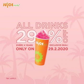 Juice-Works-Leap-Year-Sale-350x350 - Beverages Food , Restaurant & Pub Johor Kedah Kelantan Kuala Lumpur Melaka Negeri Sembilan Pahang Penang Perak Perlis Promotions & Freebies Putrajaya Sabah Sarawak Selangor Terengganu 