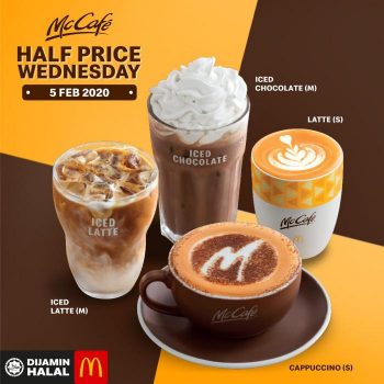 McDonalds-McCafe-Half-Price-Wednesday-Promotion-350x350 - Beverages Food , Restaurant & Pub Johor Kedah Kelantan Kuala Lumpur Melaka Negeri Sembilan Pahang Penang Perak Perlis Promotions & Freebies Putrajaya Sabah Sarawak Selangor Terengganu 