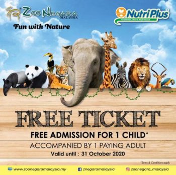 NutriPlus-Free-Zoo-Negara-Child-Ticket-Promotion-350x349 - Others Promotions & Freebies Selangor Supermarket & Hypermarket Theme Parks Travel Packages 