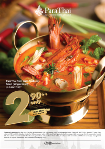 ParaThai-Tom-Yum-Seafood-Soup-Promo-350x496 - Beverages Food , Restaurant & Pub Kuala Lumpur Pahang Promotions & Freebies Selangor 