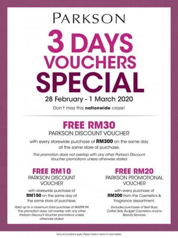 Parkson-3-Days-Special-Promotion-at-Vivacity-Megamall-350x469 - Promotions & Freebies Sarawak Supermarket & Hypermarket 