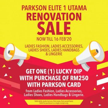 Parkson-Elite-Renovation-Sale-at-1-Utama-350x350 - Apparels Fashion Accessories Fashion Lifestyle & Department Store Footwear Handbags Lingerie Selangor Supermarket & Hypermarket Warehouse Sale & Clearance in Malaysia 