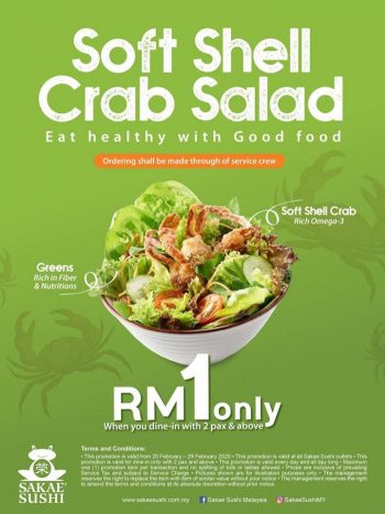 Sakae-Sushi-Soft-Shell-Crab-Salad-Promotion-350x467 - Beverages Food , Restaurant & Pub Johor Kedah Kelantan Kuala Lumpur Melaka Negeri Sembilan Pahang Penang Perak Perlis Promotions & Freebies Putrajaya Sabah Sarawak Selangor Terengganu 