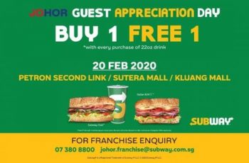 Subway-Johor-Guest-Appreciation-Day-at-Kluang-Mall-350x230 - Beverages Events & Fairs Food , Restaurant & Pub Johor 