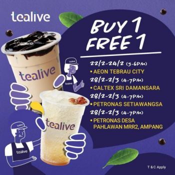 Tealive-Buy-1-FREE-1-Promotion-2-350x350 - Beverages Food , Restaurant & Pub Johor Kuala Lumpur Promotions & Freebies Selangor 