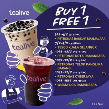 Tealive-Buy-1-FREE-1-Promotion-350x350 - Beverages Food , Restaurant & Pub Kuala Lumpur Promotions & Freebies Selangor 