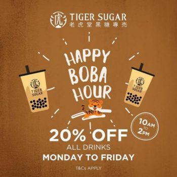 Tiger-Sugar-Happy-Boba-Hour-Promotion-350x350 - Beverages Food , Restaurant & Pub Kuala Lumpur Melaka Penang Perak Promotions & Freebies Selangor 