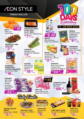 AEON-100-Days-Celebration-Promotion-at-Taman-Maluri-1-350x495 - Kuala Lumpur Promotions & Freebies Selangor Supermarket & Hypermarket 