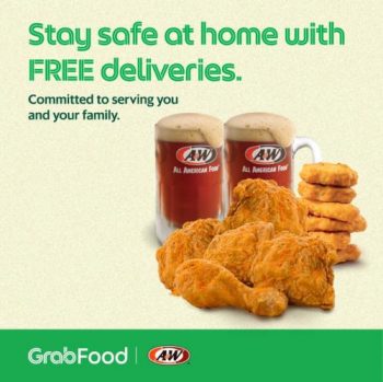 AW-FREE-Delivery-Promotion-at-GrabFood-350x349 23 Mar 2020 Onward: A&W FREE Delivery Promotion at GrabFood