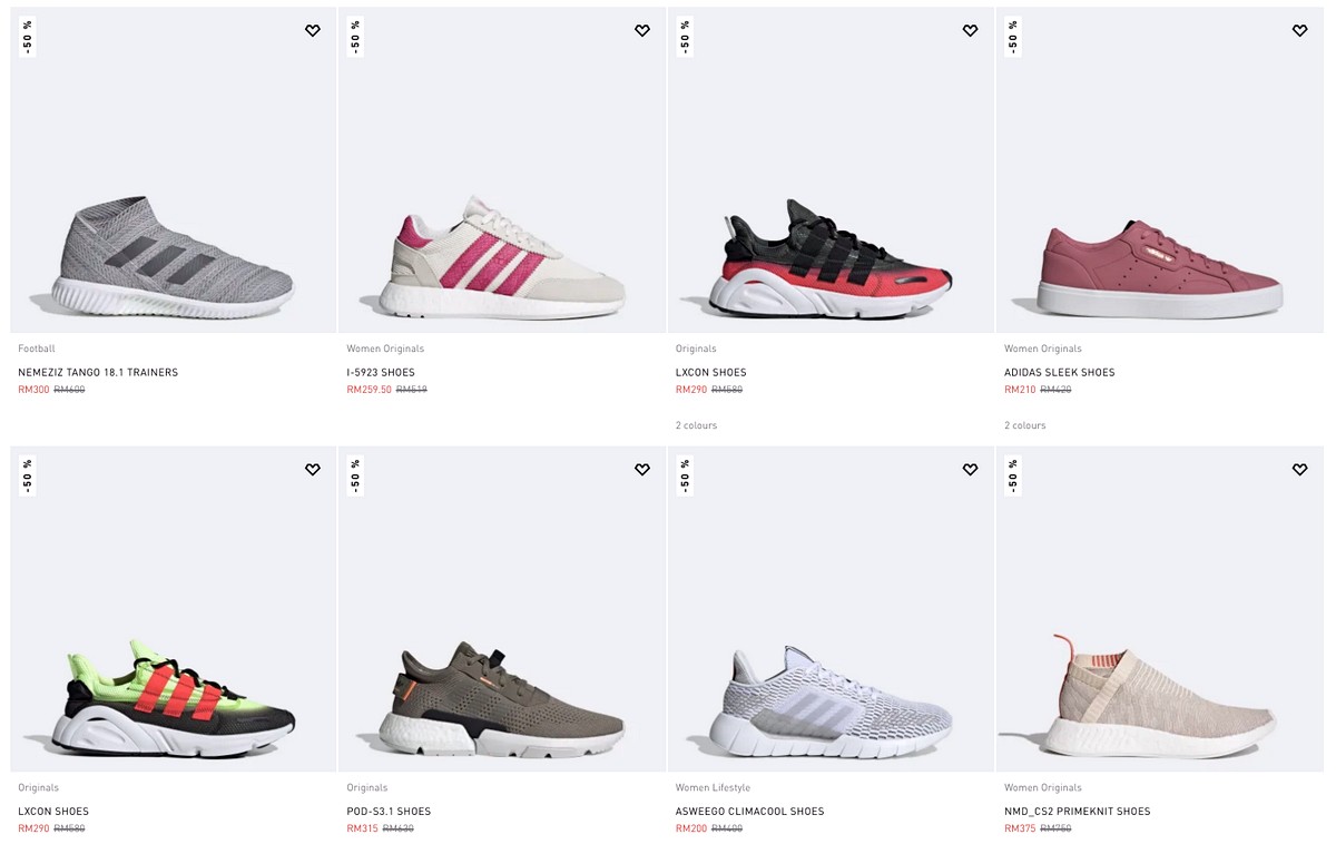 Today onwards Adidas Clearance Sale 50 off over 100 shoes