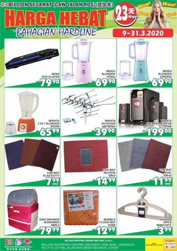BILLION-Hardline-Promotion-at-Segamat-350x495 - Johor Promotions & Freebies Supermarket & Hypermarket 