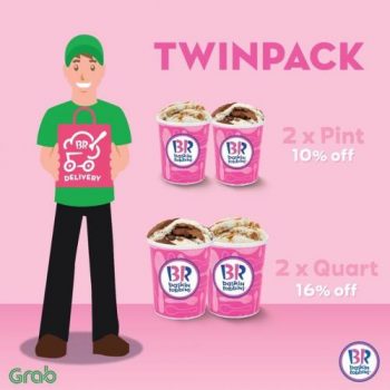 Baskin-Robbins-Twinpack-Promotion-on-GrabFood-350x350 - Beverages Food , Restaurant & Pub Johor Kedah Kelantan Kuala Lumpur Melaka Negeri Sembilan Online Store Pahang Penang Perak Perlis Promotions & Freebies Putrajaya Sabah Sarawak Selangor Terengganu 