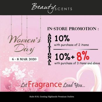 Beauty-Scents-Womens-Day-Special-Sale-at-Genting-Highlands-Premium-Outlets-350x350 - Beauty & Health Fragrances Malaysia Sales Pahang Personal Care 