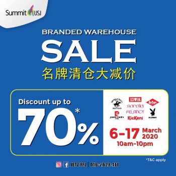 Branded-Warehouse-Sale-at-Summit-USJ-350x350 - Apparels Fashion Accessories Fashion Lifestyle & Department Store Others Selangor Warehouse Sale & Clearance in Malaysia 
