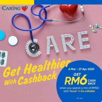 Caring-Pharmacy-RM6-Cashback-Promotion-With-Touch-n-Go-350x350 - Beauty & Health Health Supplements Johor Kedah Kelantan Kuala Lumpur Nationwide Negeri Sembilan Others Pahang Penang Perak Perlis Personal Care Promotions & Freebies Putrajaya Sabah Sarawak Selangor Terengganu 