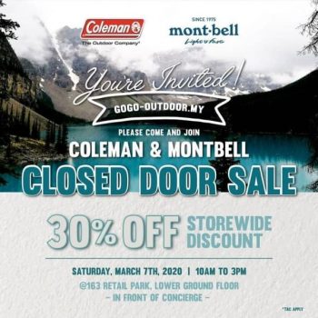 Coleman-and-Montbell-Closed-Door-Sale-350x350 - Kuala Lumpur Malaysia Sales Others Outdoor Sports Selangor Sports,Leisure & Travel 