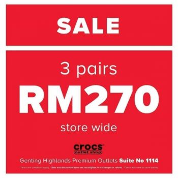 Crocs-Special-Sale-at-Genting-Highlands-Premium-Outlets-350x350 - Fashion Accessories Fashion Lifestyle & Department Store Footwear Malaysia Sales Pahang 