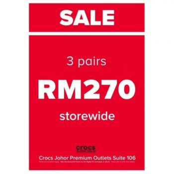 Crocs-Special-Sale-at-Johor-Premium-Outlets-350x350 - Fashion Lifestyle & Department Store Footwear Johor Malaysia Sales 