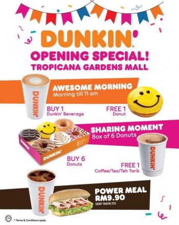 Dunkin-Donuts-Opening-Promotion-at-Tropicana-Gardens-350x438 - Beverages Food , Restaurant & Pub Promotions & Freebies Selangor 