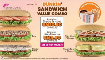 Dunkin-Donuts-Sandwich-Value-Combo-350x200 - Beverages Food , Restaurant & Pub Johor Kedah Kelantan Kuala Lumpur Melaka Negeri Sembilan Pahang Penang Perak Perlis Promotions & Freebies Putrajaya Sabah Sarawak Selangor Terengganu 