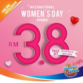 Famous-Amos-International-Women’s-Day-Promotion-350x350 - Beverages Food , Restaurant & Pub Johor Kedah Kelantan Kuala Lumpur Melaka Negeri Sembilan Online Store Pahang Penang Perak Perlis Promotions & Freebies Putrajaya Sabah Sarawak Selangor Terengganu 