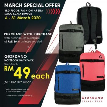 Giordano-Travel-Gear-March-Special-Sale-at-SOGO-350x350 - Fashion Accessories Fashion Lifestyle & Department Store Kuala Lumpur Luggage Malaysia Sales Selangor Sports,Leisure & Travel 