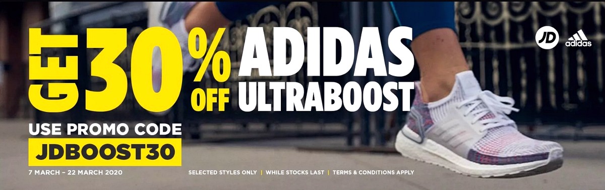 Now 22 Mar 2020: Adidas Ultraboost 19 Special Sale at JDSports! 30% Off with Code! - EverydayOnSales.com
