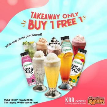 Kenny-Rogers-Roasters-Takeaway-Buy-1-Free-1-Drink-Promotion-350x350 Now till 31 Mar 2020: Kenny Rogers Roasters Takeaway Buy 1 Free 1 Drink Promotion