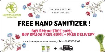 Lemongrass-House-Free-Hand-Sanitizer-350x175 - Johor Kedah Kelantan Kuala Lumpur Melaka Negeri Sembilan Online Store Others Pahang Penang Perak Perlis Promotions & Freebies Putrajaya Sabah Sarawak Selangor Terengganu 