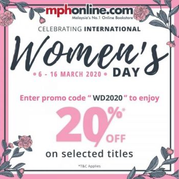 MPH-Online-International-Womens-Day-Promotion-350x350 - Books & Magazines Johor Kedah Kelantan Kuala Lumpur Melaka Negeri Sembilan Online Store Others Pahang Penang Perak Perlis Promotions & Freebies Putrajaya Sabah Sarawak Selangor Stationery Terengganu 