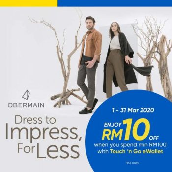 Obermain-RM10-OFF-Promotion-With-Touch-n-Go-350x350 - Bags Fashion Accessories Fashion Lifestyle & Department Store Johor Kuala Lumpur Promotions & Freebies Putrajaya Selangor 