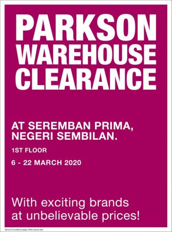 Parkson-Warehouse-Sale-at-Seremban-Prima-350x473 - Negeri Sembilan Supermarket & Hypermarket Warehouse Sale & Clearance in Malaysia 