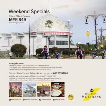 Royal-Brunei-Airlines-Weekend-Special-Promotion-350x350 - Air Fare Johor Kedah Kelantan Kuala Lumpur Melaka Negeri Sembilan Online Store Pahang Penang Perak Perlis Promotions & Freebies Putrajaya Sabah Sarawak Selangor Sports,Leisure & Travel Terengganu 